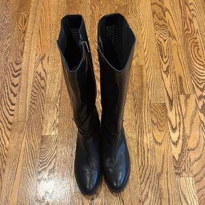 Aquatalia Black Tall Heeled Boots